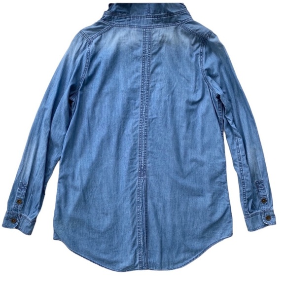 ANTHROPOLOGIE HOLDING HORSES Lightweight Chambray Hooded Jacket Size Small - Picture 7 of 12